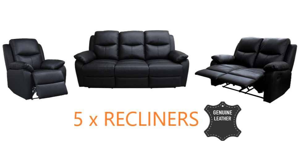 Washington 3+2+1 Seater Genuine Leather Sofa Set