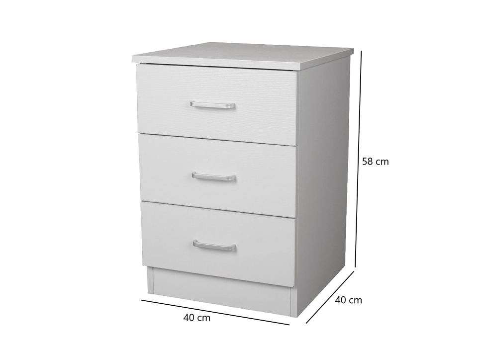 Hoxton 3 Drawer Bedside