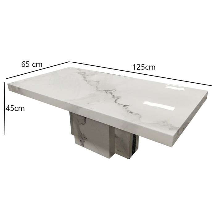 New Castle 1.25m Marble Coffee Table