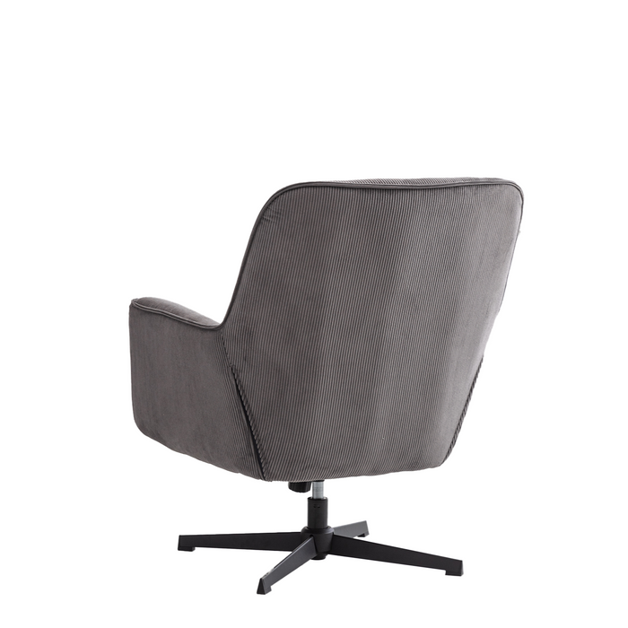 Makati Swivel Fabric Chair Grey