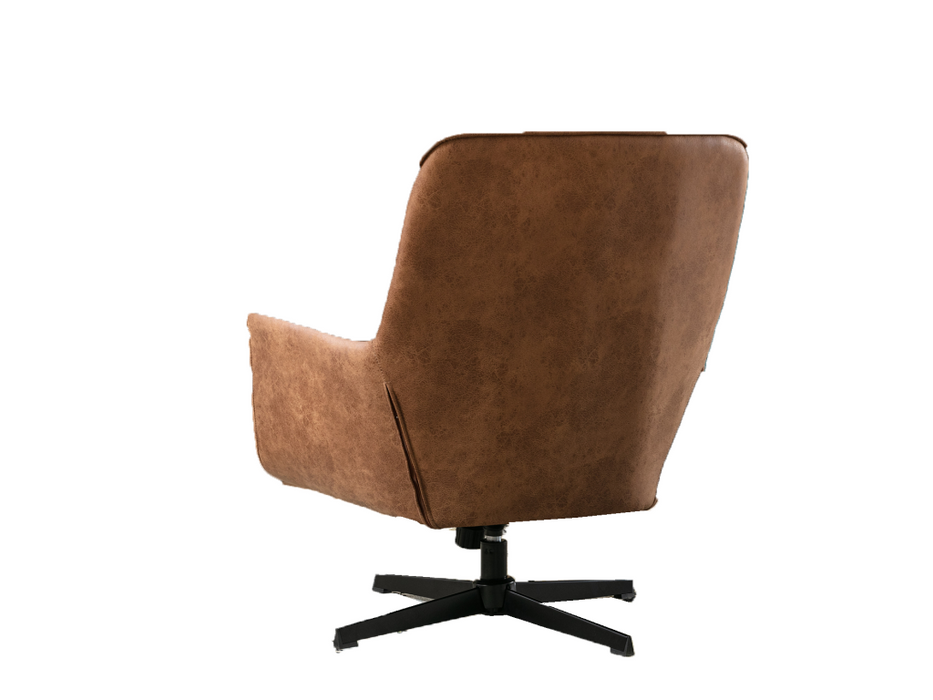 Cebu Swivel PU Leather Chair Tan