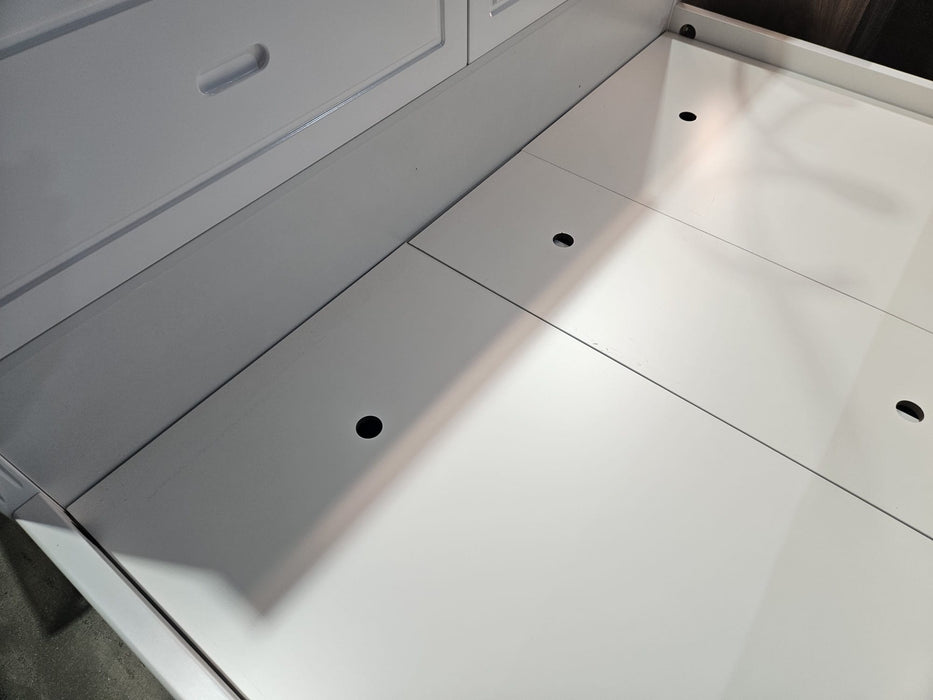 Davince Bed with Storage, White