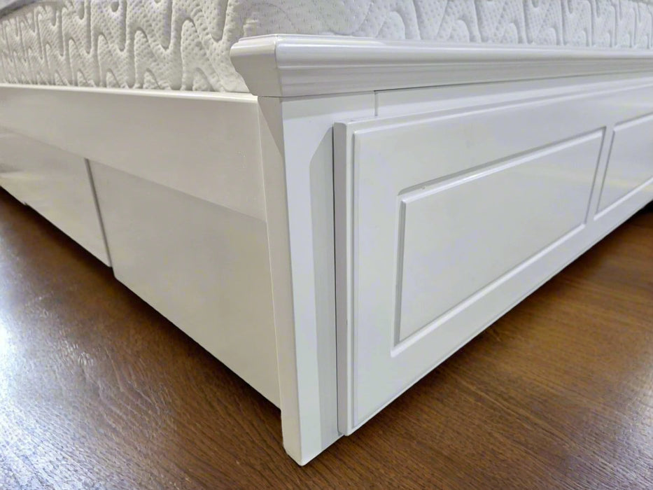 Davince Bed with Storage, White