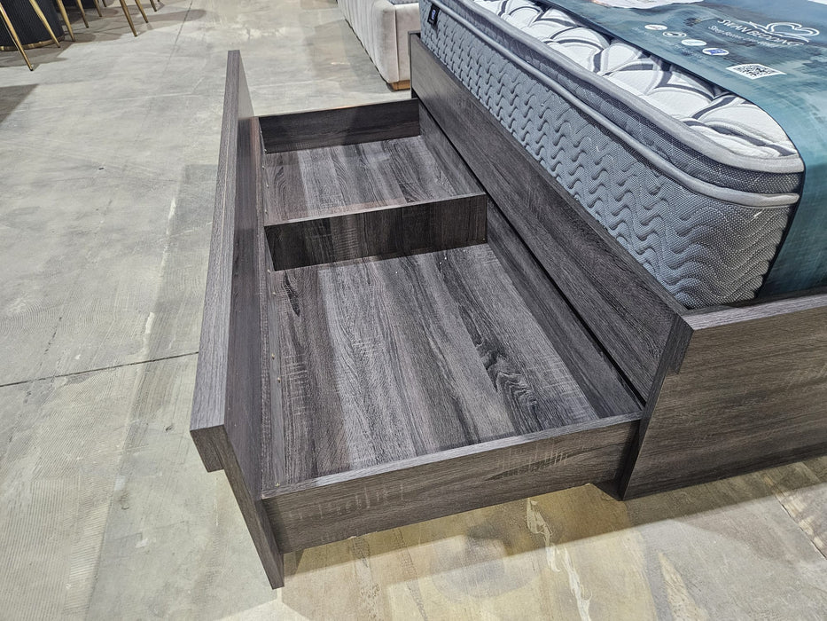 Rebecca Gas Lift Bed - Charcoal