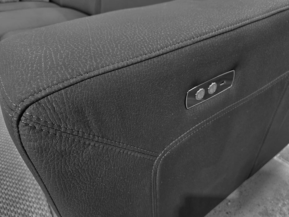 Rhino 5 Seater Large Power End Recliners in Fabric
