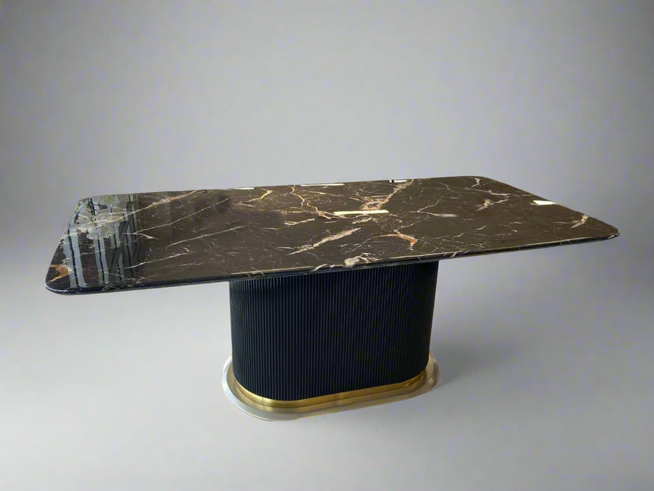 Amara Marble Black Dining Table