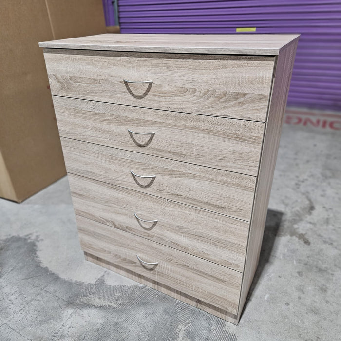 Mission 5 Drawer Chest of Drawers - Light Oak