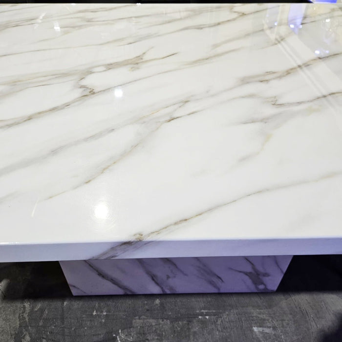Ashton 1.8m Marble Dining Table - Light Grey