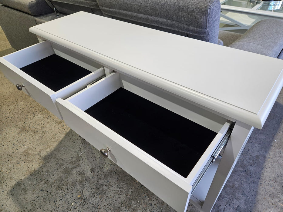 Hampton 1.2m Console Entryway Table - White