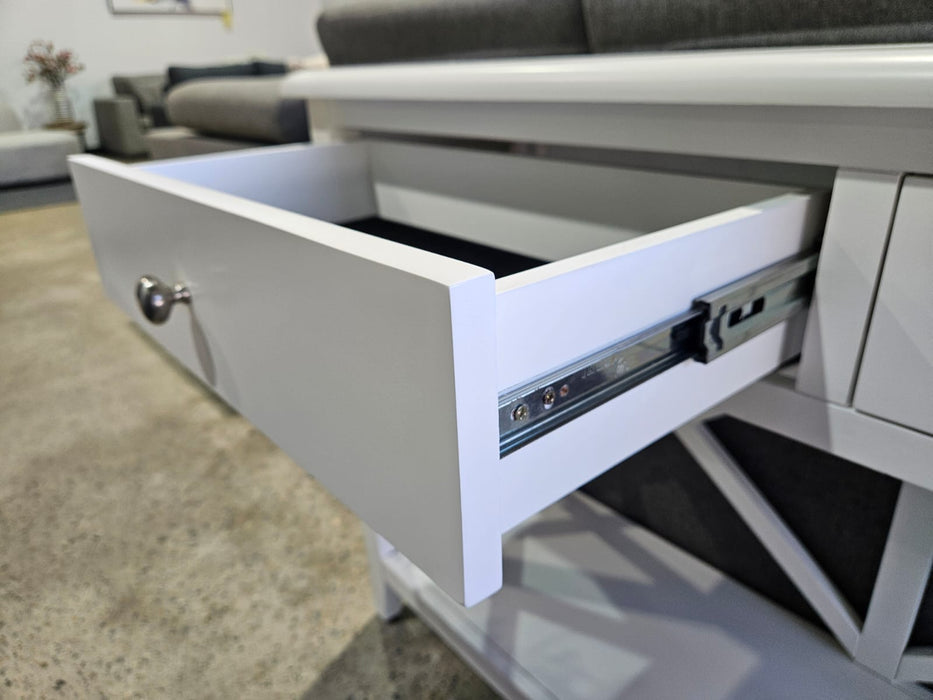 Hampton 1.2m Console Entryway Table - White