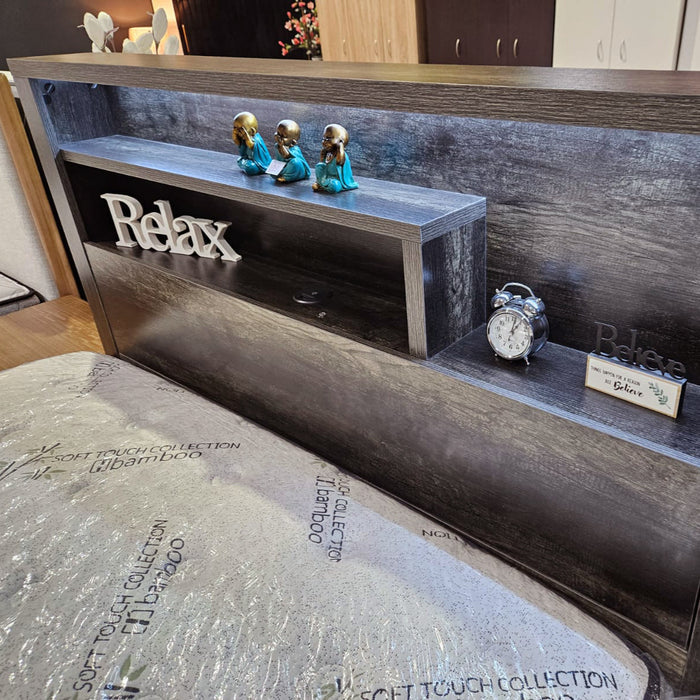 Liberty King Single Gas Lift Bed Charcoal