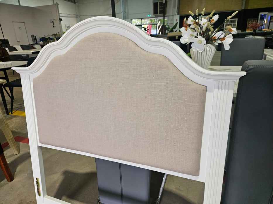 Sonia White Timber Bed Frame - Options: Size