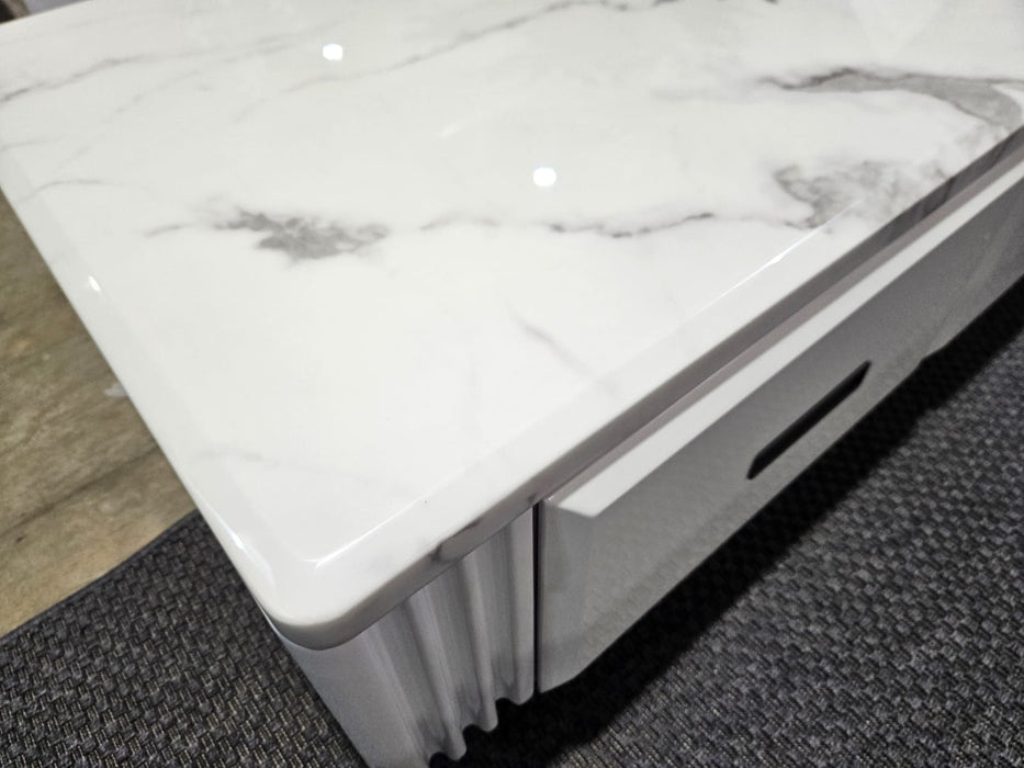 Madrid 1.3m Marble Coffee Table - White