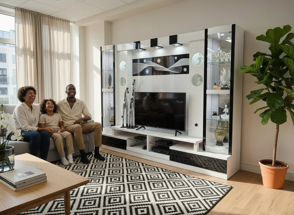 Modern 2.90m Entertainment Wall Unit