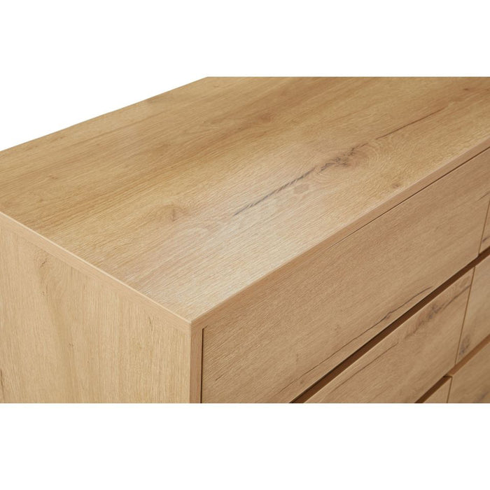 Curvan 1 Drawer Bedside Table Oak