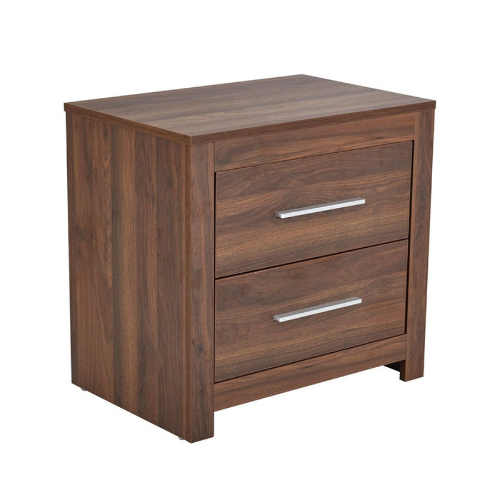 Jason 2 Drawer Bedside, Walnut