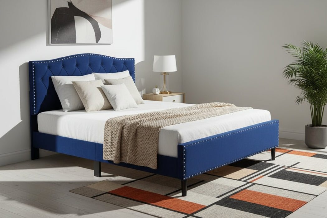 Jessica Velvet Queen Bed