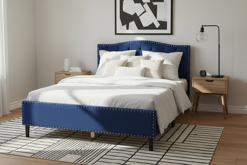 Jessica Velvet Queen Bed