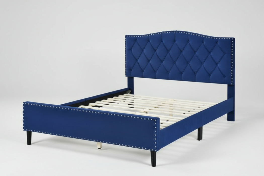 Jessica Velvet Queen Bed
