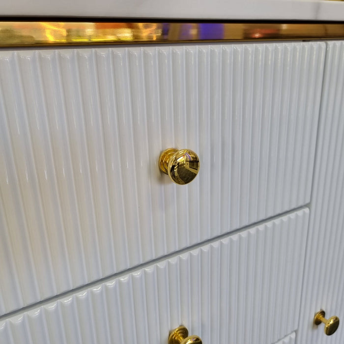 Amara 4 Drawer 2 Door Marble Buffet