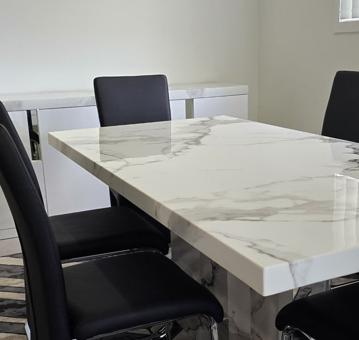 Carmela 2.4m Marble Dining Table - 4 Sizes