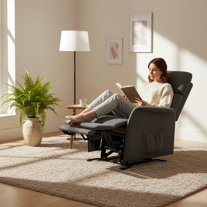 Yass Electric Recliner Lift Chair Charcoal Grey