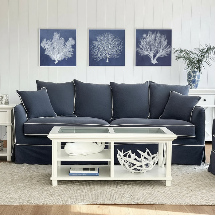 Sorrento Rectangular Hampton Coffee Table White