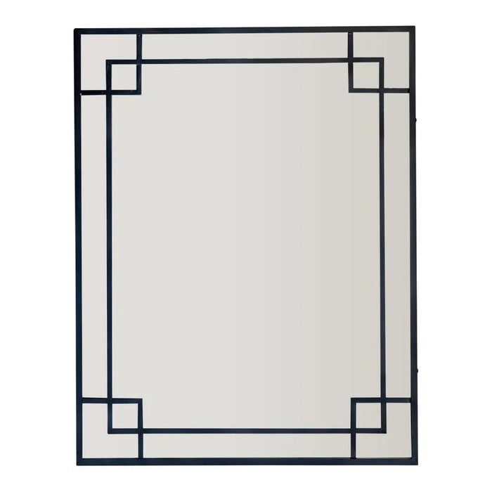 Hoxton 1.6m Black Mirror With Corner Detail