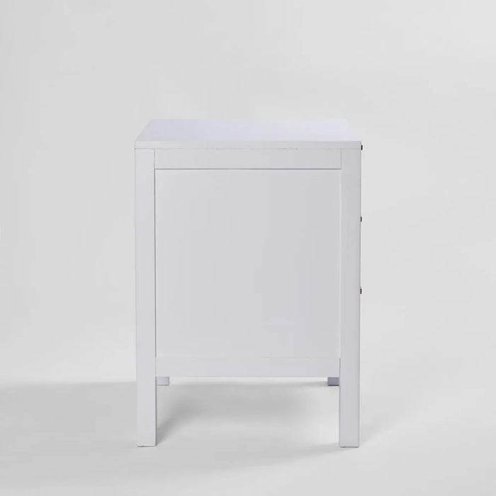 Santorini 3 Drawer Bedside White