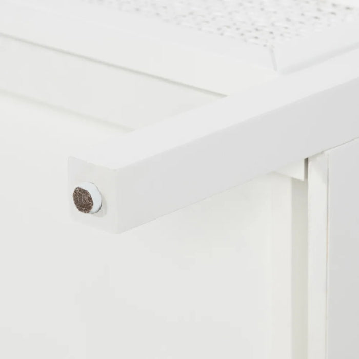 Santorini 3 Drawer Bedside White