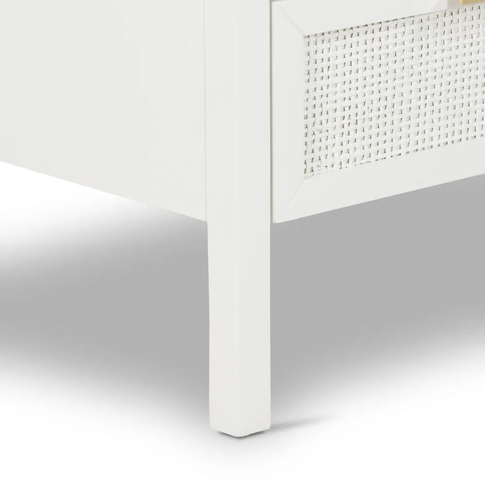 Santorini 3 Drawer Bedside White