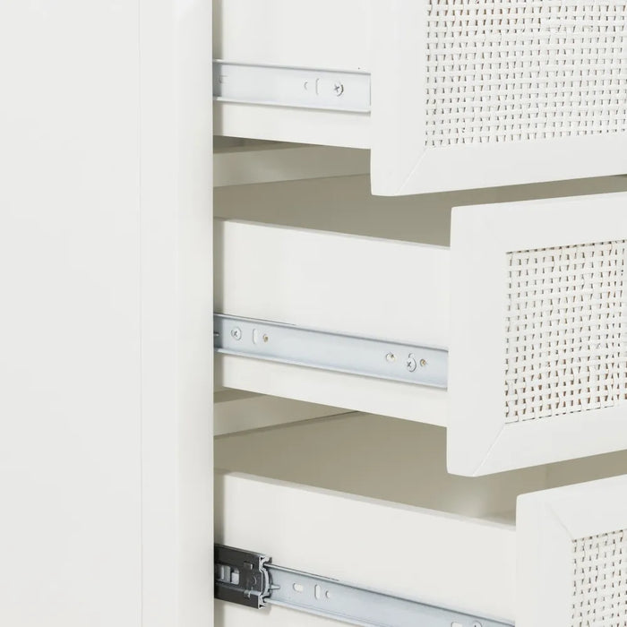 Santorini 3 Drawer Bedside White