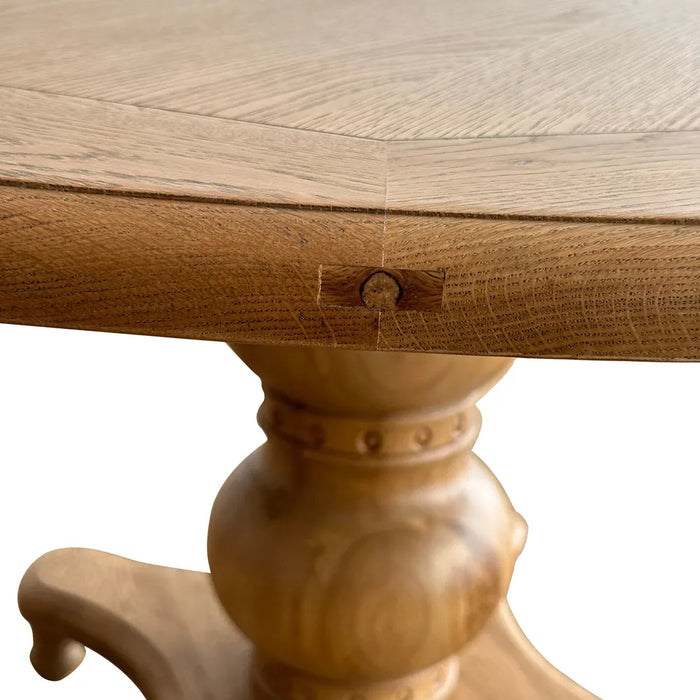 Victoria Oakwood Timber Round Dining Table 150cm