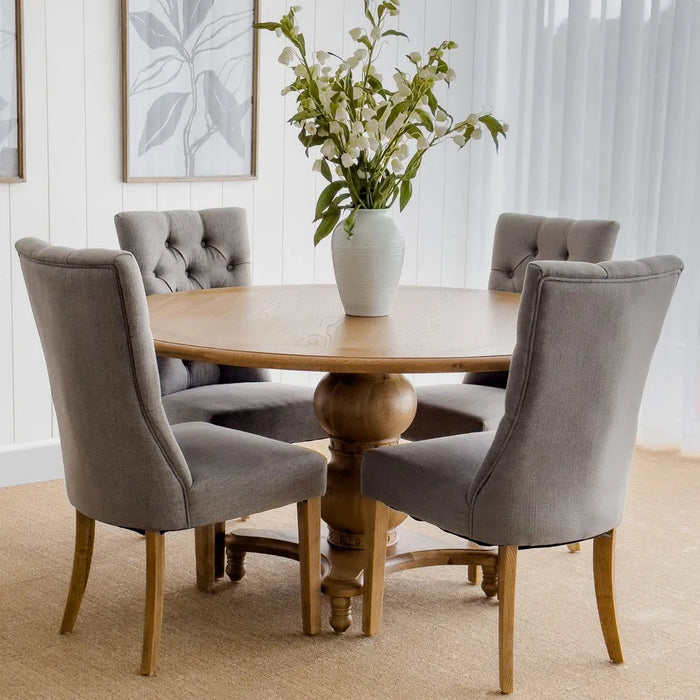 Victoria Oakwood Timber Round Dining Table 150cm