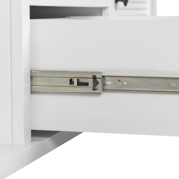 West Beach 1.7m Hamptons Entertainment Unit - White