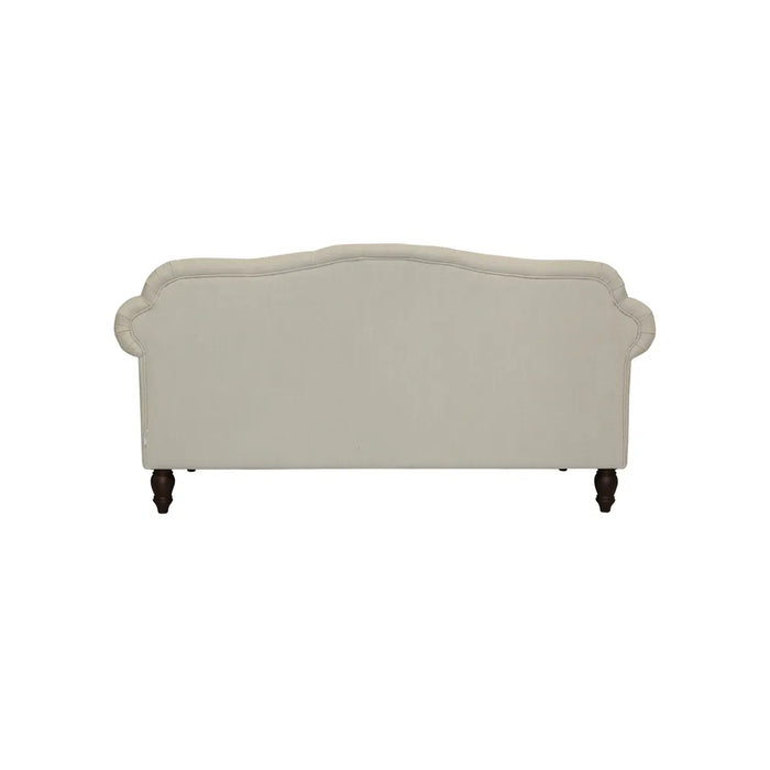2 Seater Beige Vaucluse Buttoned Sofa