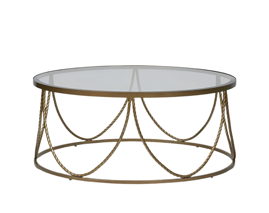 Palais 100cm Round Coffee Table - Gold