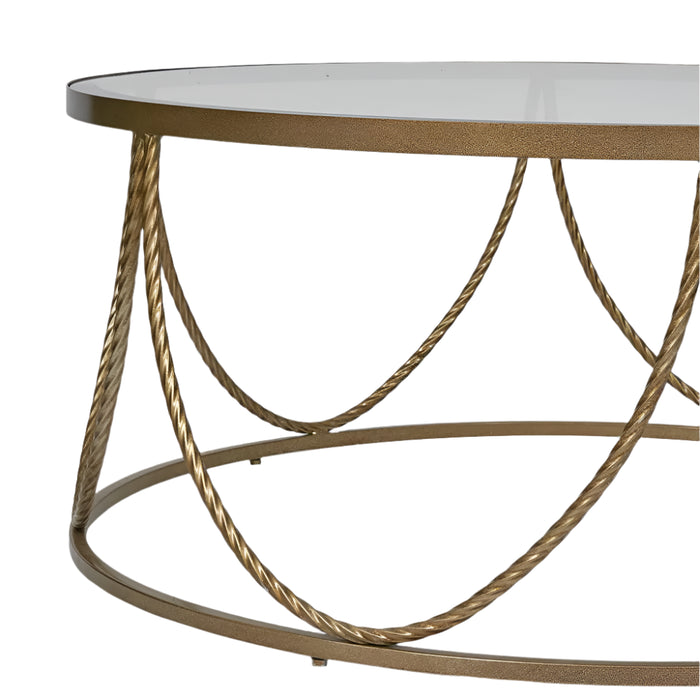 Palais 100cm Round Coffee Table - Gold