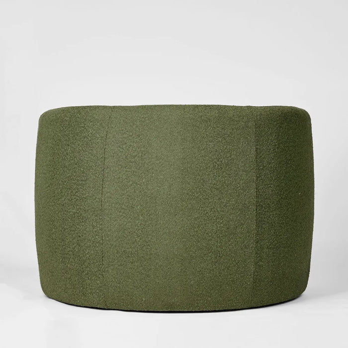 Olive Cora Boucle Fabric Occasional Armchair