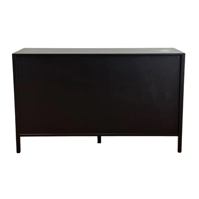 Santorini 1.4m Hamptons 6 Drawer Cabinet - Black