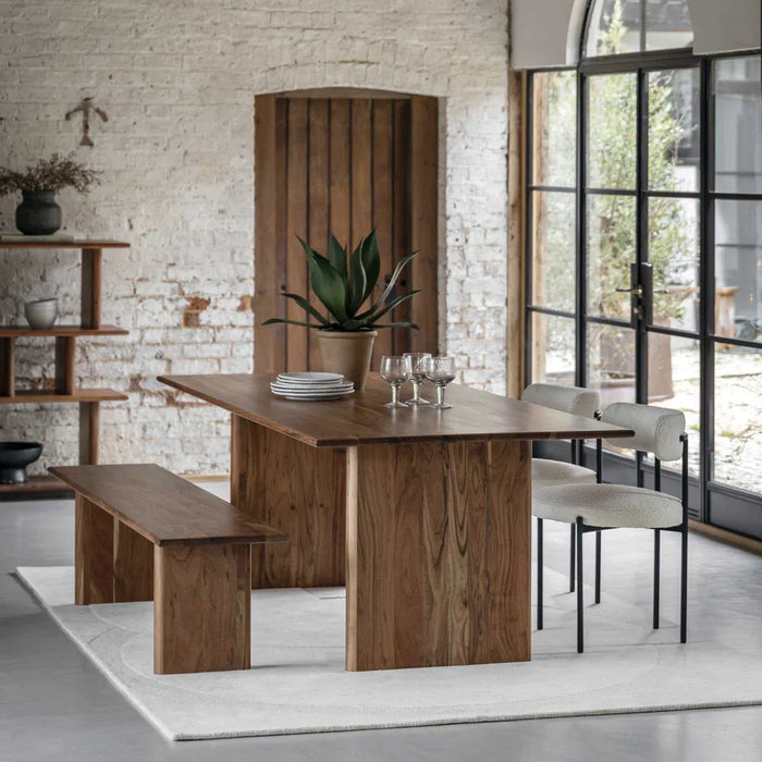 Borden 2.2m Solid Timber Dining Table