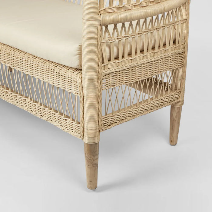 Carmel Loveseat Natural White cushion
