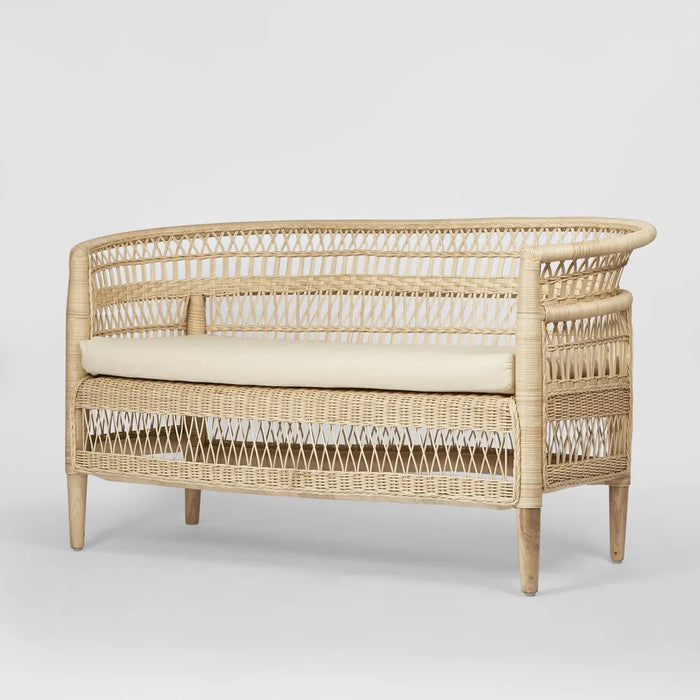 Carmel Loveseat Natural White cushion