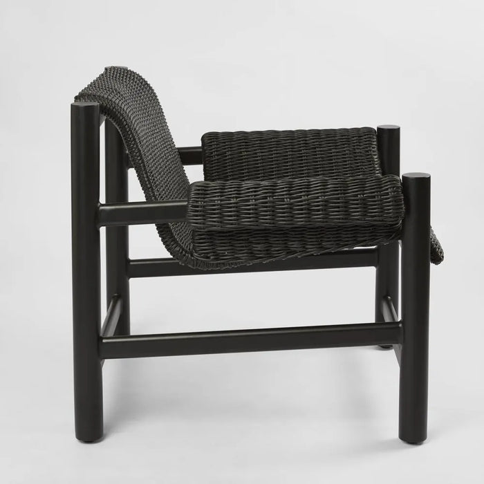 Black Riven Outdoor Occasional Chair