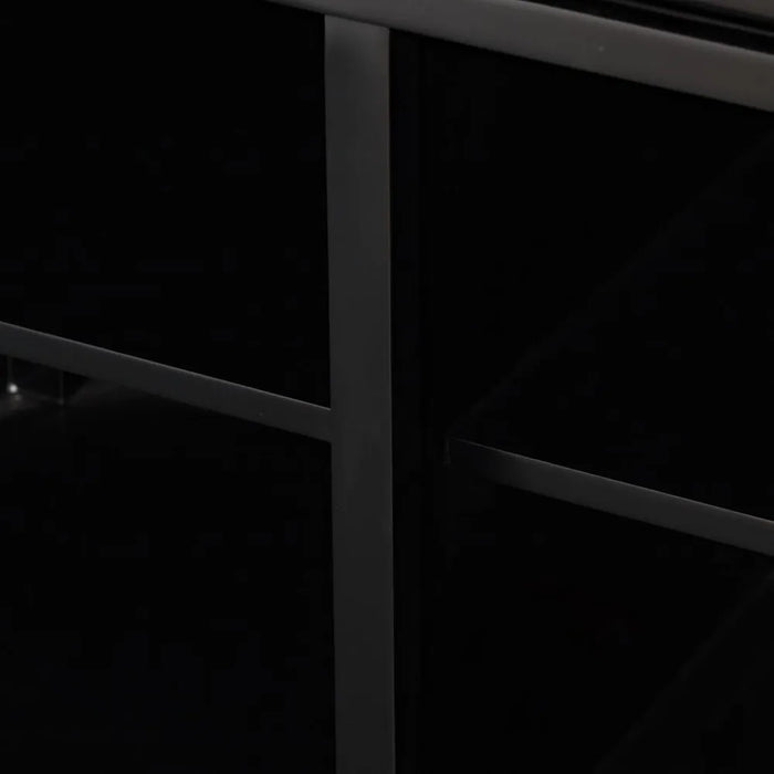 Black 1.45m Sorrento 3 Door Hamptons Buffet