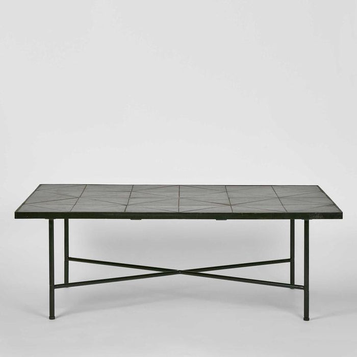 Black Sheffield 1.2m Iron Tiled Coffee Table