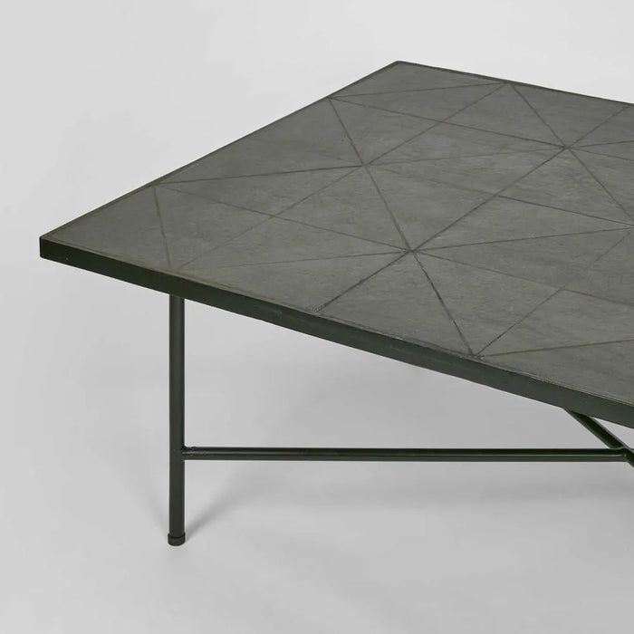 Black Sheffield 1.2m Iron Tiled Coffee Table