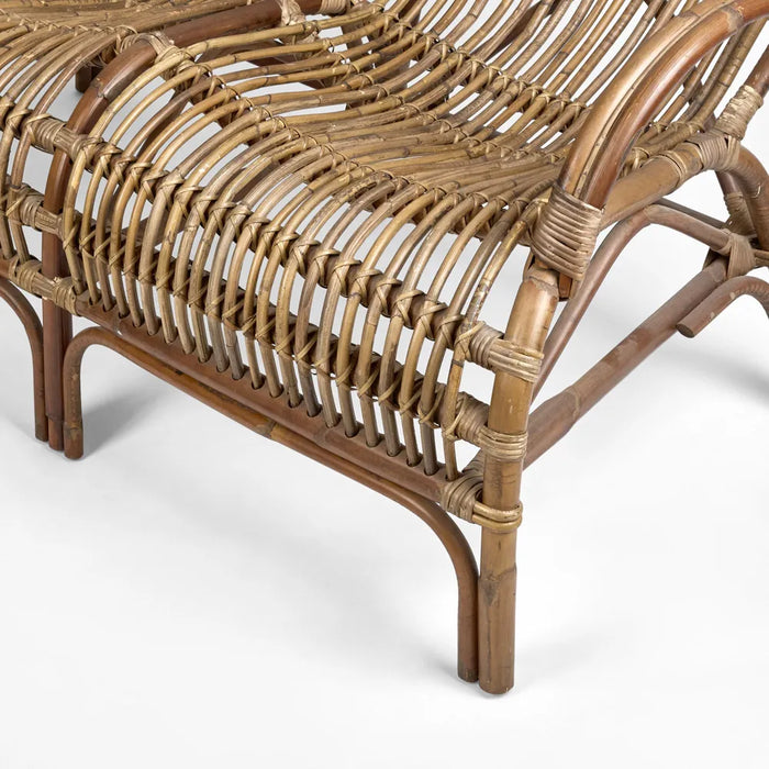 2 Seater Seville Rattan - Antique