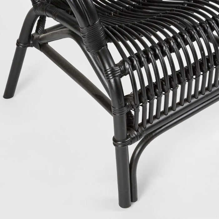 Seville Black Rattan Armchair
