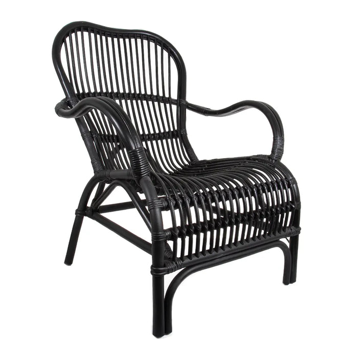 Seville Black Rattan Armchair